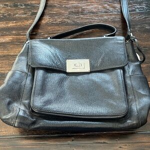 Michael Kors Black Leather Shoulder Bag